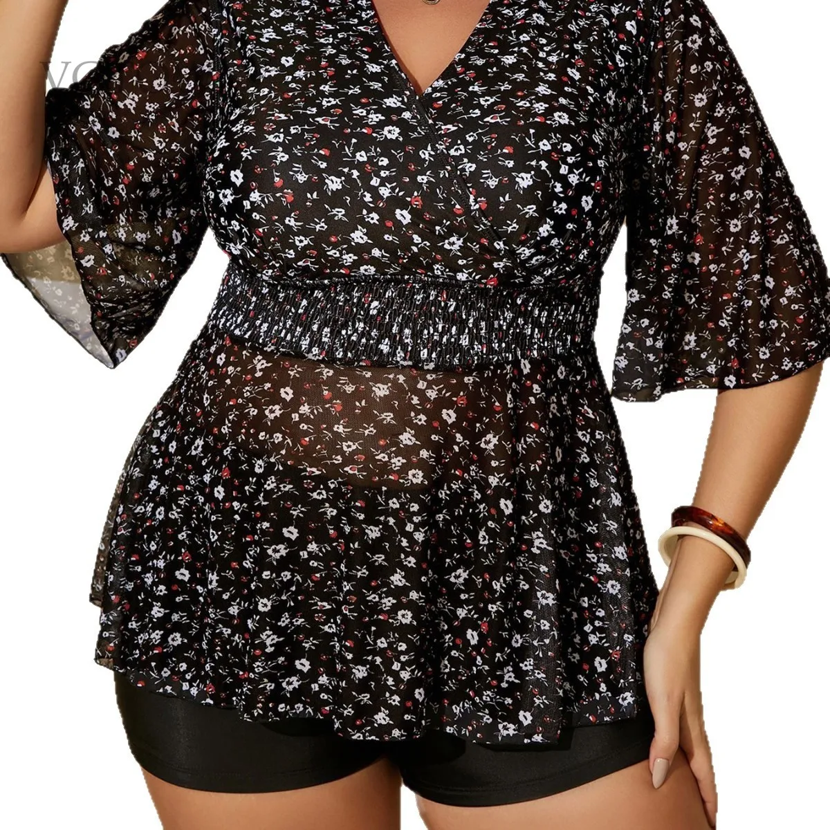 Tankini Set High Waist Swimsuit 2026 New Plus Size 8XL Women Dress Swimwear Female Bathers Bathing Swimming Suit Beachwear
