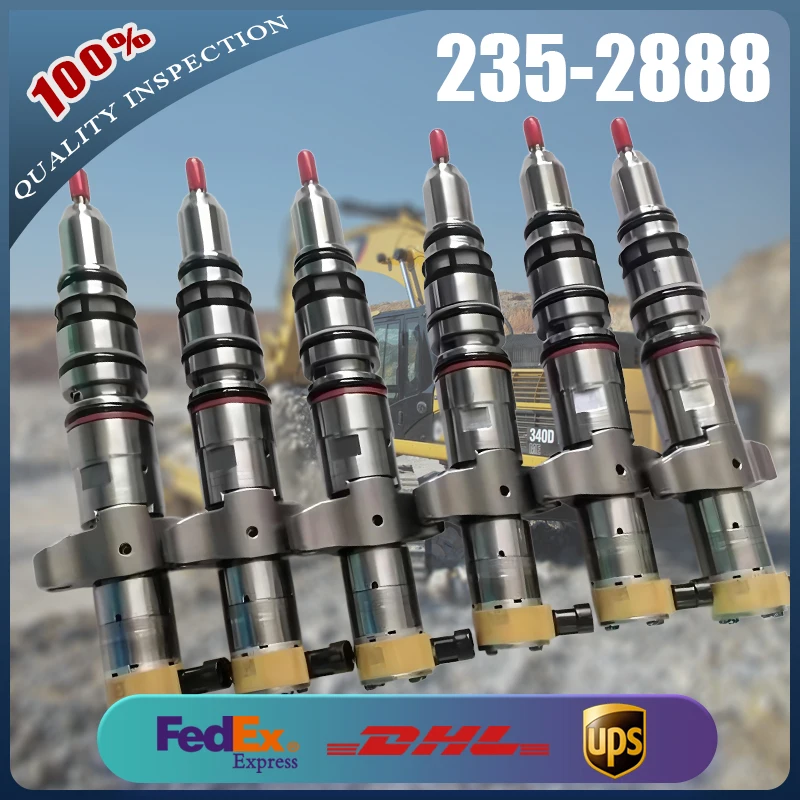 

1pcs Fuel Common Rail Injector 235-2888 Construction Machinery Engine Parts for Caterpillar C-9 330D 330D L 336D Excavator