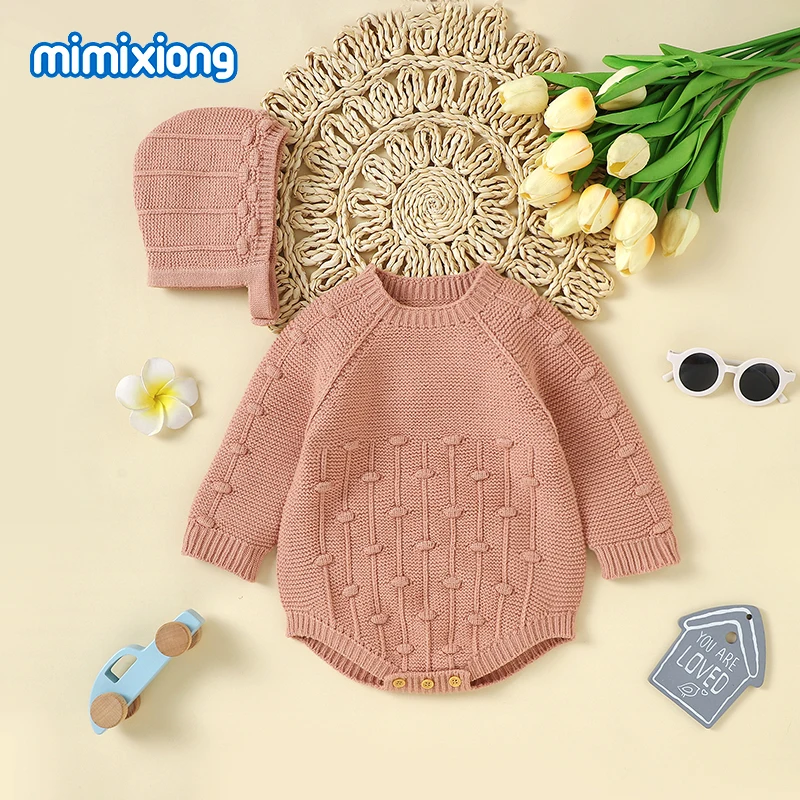 

Baby Boys Girls Bodysuits Clothes Autumn Winter Long Sleeve Knitted Newborn Netural Onesie One Piece Infant Kids Outwear Outfits