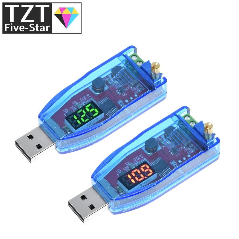 LED DC-DC 5V to DC 1-24V Adjustable Potentiometer USB Step Up/Down Buck Boost Converter Power Supply Voltage Regulator Module