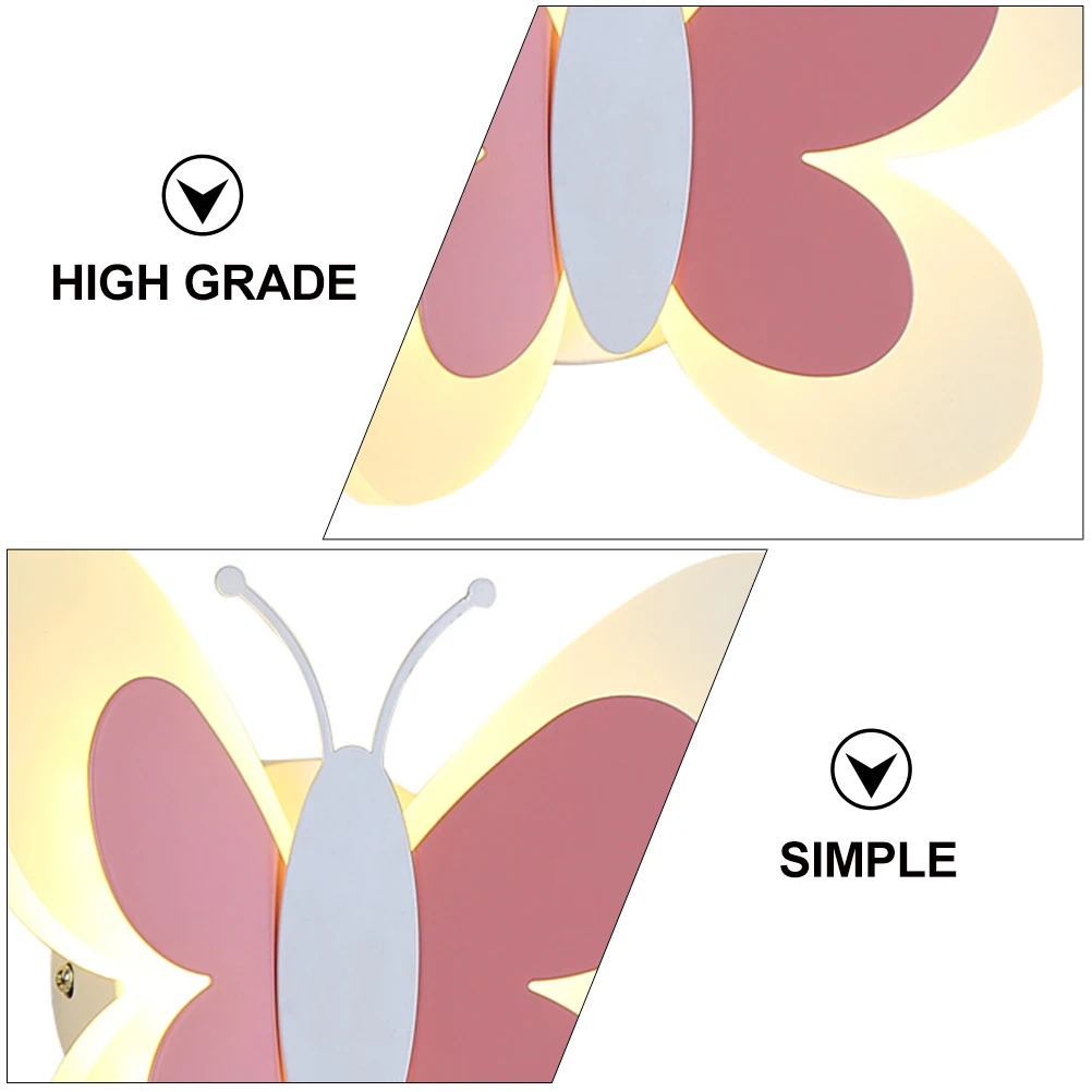 

1Pcs Decorative Wall Lamp Butterflies Shape Acrylic Material Modern Look Easy to Use for Home Hallway Bedroom Lighting