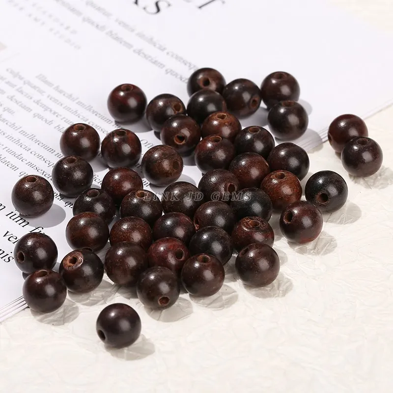 50 Pcs/lot Natural Wood Bead Dalbergia Cochinchinensis Loose Spacer Beads For Jewelry Making Diy Necklace Bracelet Accessory