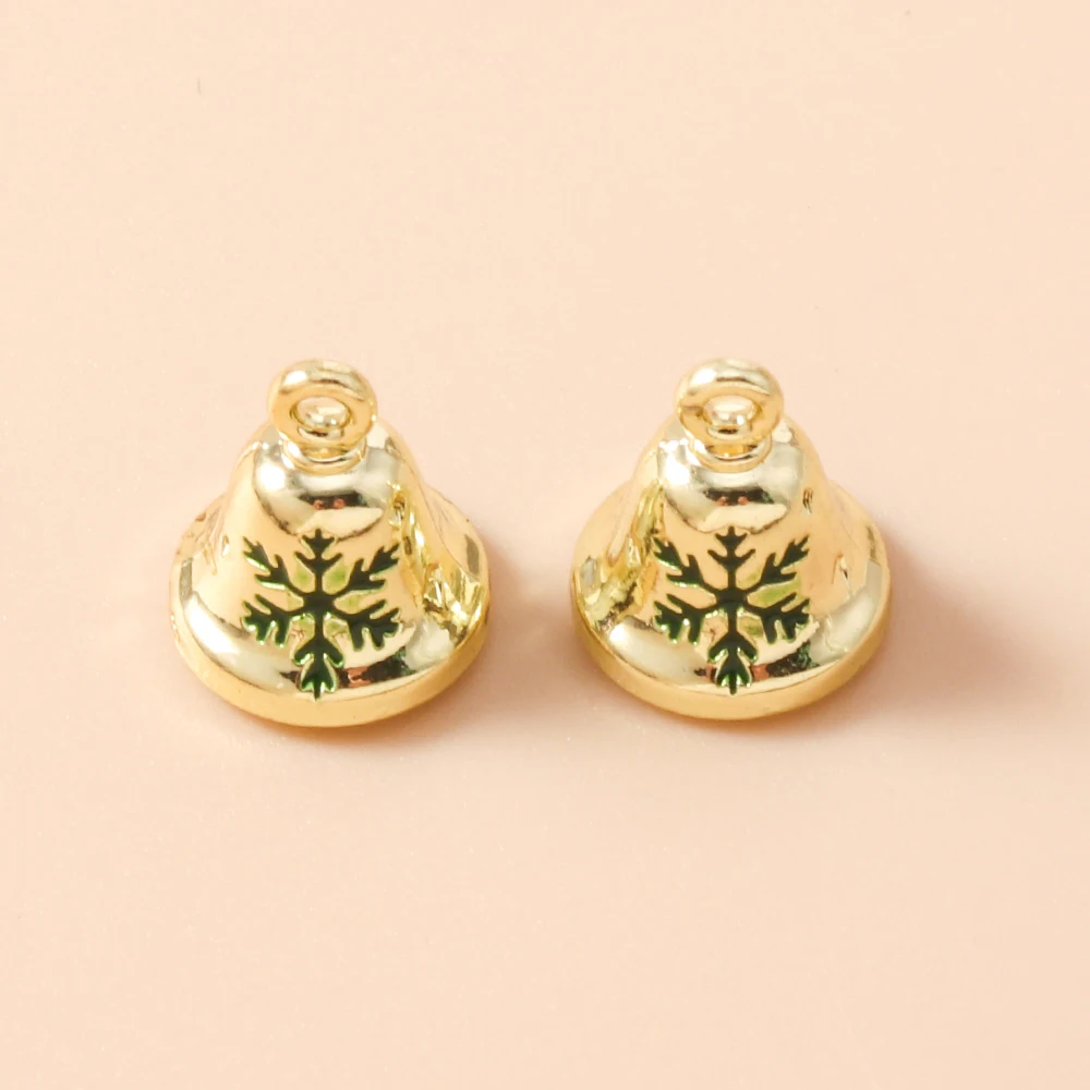 Leslie 5-teiliges Modisches Weihnachts-Charms-Set, Niedliche Weihnachtsglocken-Anhänger für Ohrringe und Halsketten-Herstellung – Detail 5