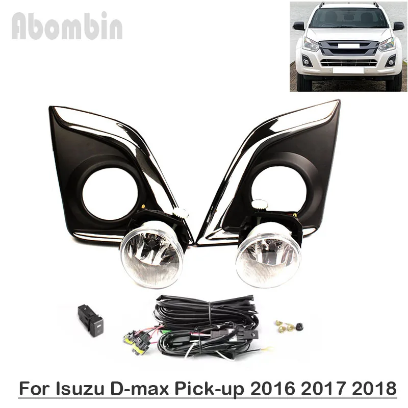 

Front Bumper Lamp Daytime Running Halogen Fog Light Assembly with Wiring Kit For Isuzu D-Max 2016 2017 2018 2019