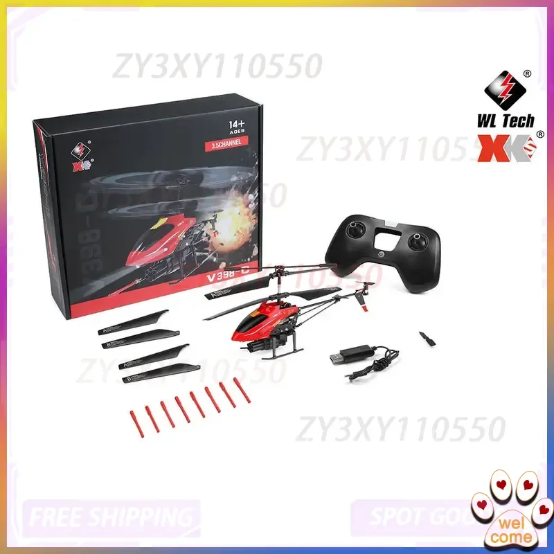 

2.4g V398-C Wltoys Remote-Controlled Aircraft Missile Helicopter 3.5 Fixed Height Model Helicopter Suitable For Beginners Toy