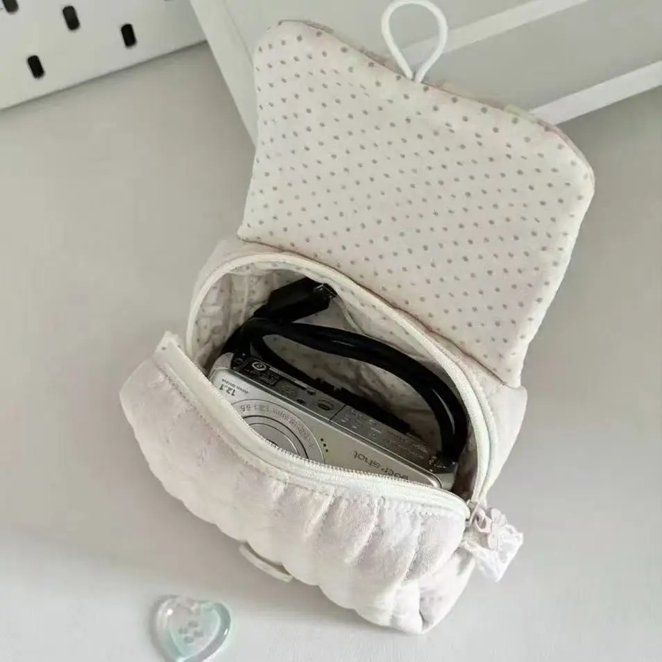 Koreanischer Kawaii-Münzbeutel, Herz, rosa Aufbewahrungstasche, hochwertiger Look, Ins-Stil, große Kapazität, DIY-Dekorationsbeutel, CCD-Aufbewahrungstasche, Geschenk – Detail 4