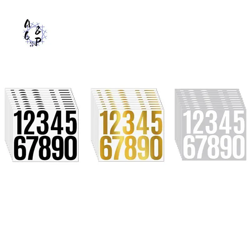 A68P-30Sheets 3Inch Vinyl Mailbox Numbers Stickers Self Adhesive Number Decals Stickers For Outside Mailbox,Signs,Window,Door