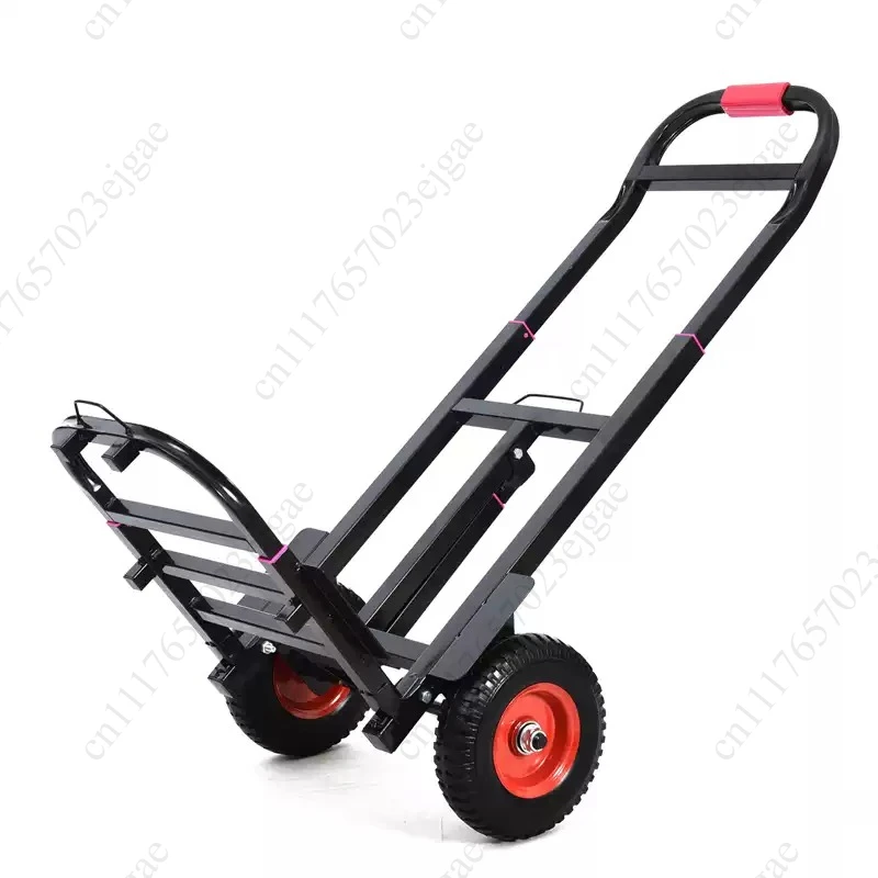 Foldable handcart, portable luggage cart, shopping warehouse transport cart, heavy-duty trailer