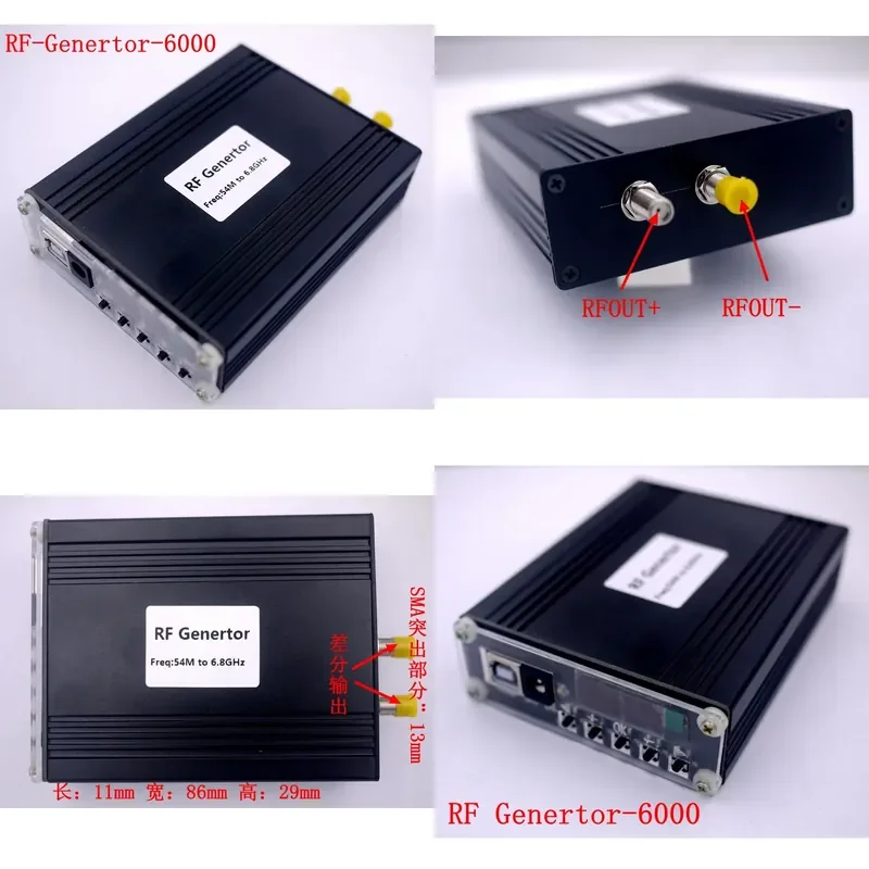 for ADF4355 Module with Housing OLED Display RF Signal Source VCO Microwave Synthesizer PLL