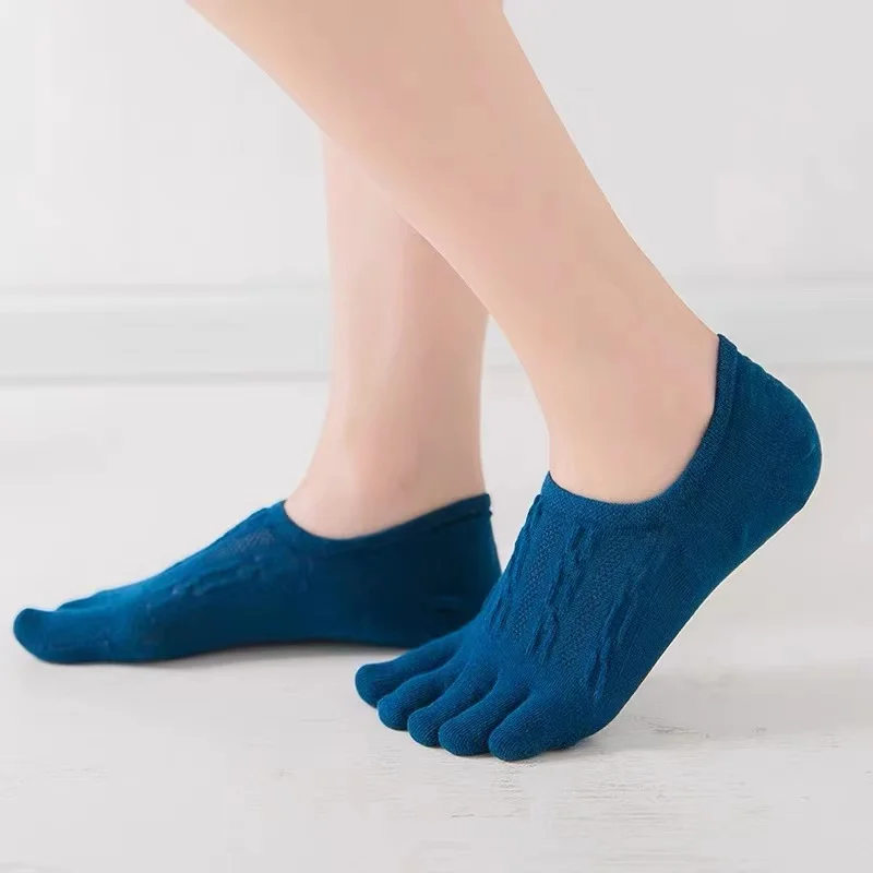 3Pairs Women\'s Five Finger Socks Summer Cotton Breathable Invisible Ankle Short Boat Sock Elasticity Ladies Sox High Quality