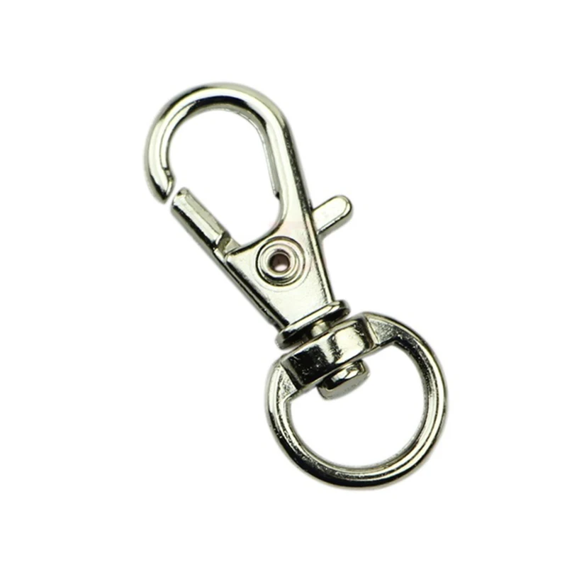 20Pcs Metal Clasp Swivel Trigger Clips Snap Hooks Key Ring Bags DIY Craft Copper & Silver