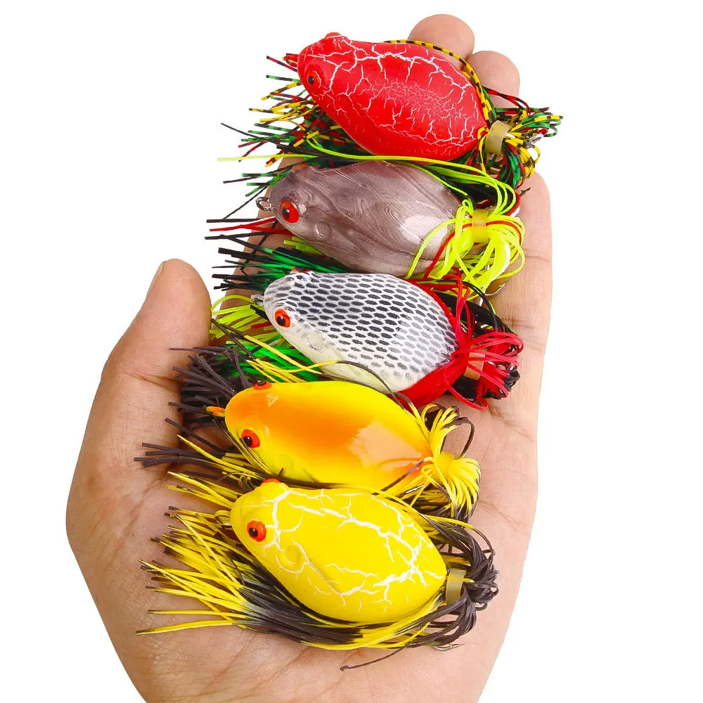 Plastic Hard Bait Thunder Frog 10CM-13.5G Luya Hard Bait Beard Thunder Frog Fishing Bait Blackfish