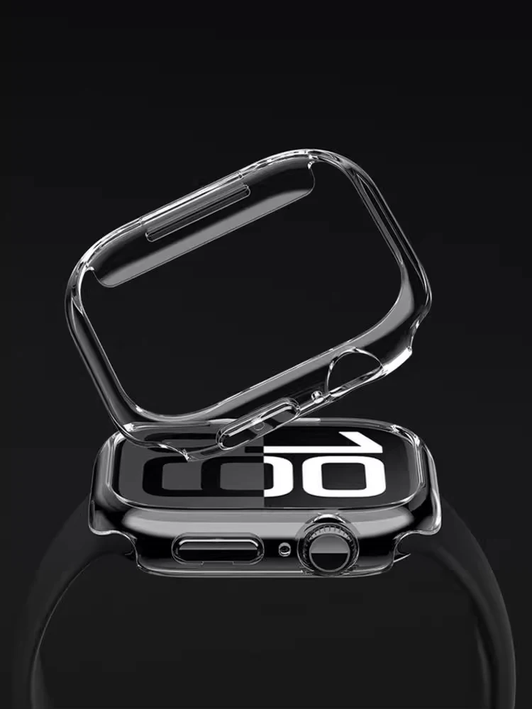 Hohle Abdeckung für Apple Watch Case Serie 11 10 46 mm 42 mm Zubehör Smartwatch Protector Hard PC Bumper iWatch 11 Schutz