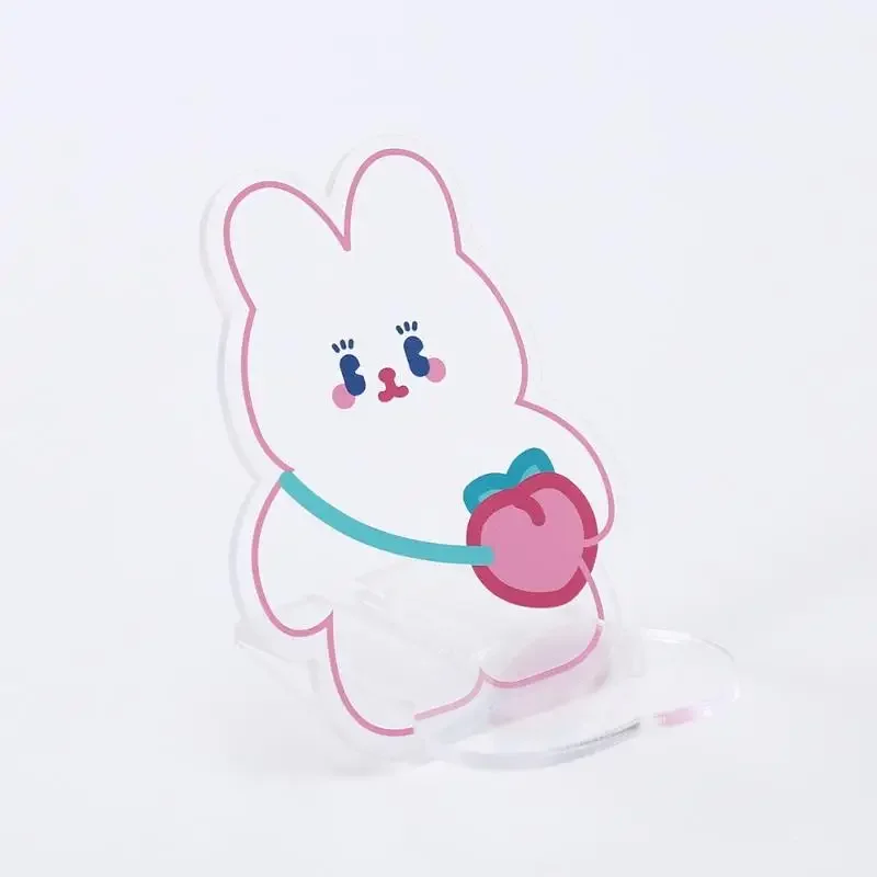 Cartoon Bear and Rabbit Acrylic Phone Stand: Cute, Creative and Detachable for Desktop Decoration