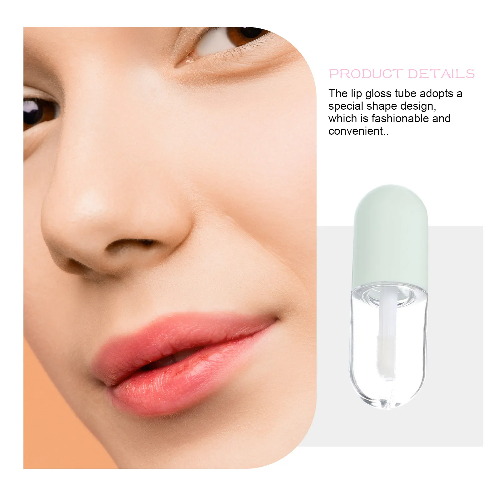 10 PCS Lip Tint Gloss Containers Bottles with Wands Pigment Liquid Tube Cute Empty