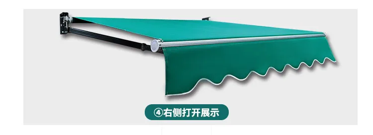 Coffee milk tea store awning folding telescopic hand crank shrinking canopy