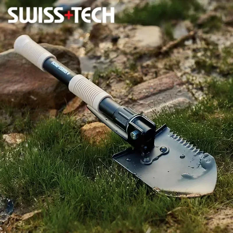 Swiss Tech-pá Dobrável com Estojo Multi-ferramenta Serra de Madeira Acampamento ao ar Livre Sobrevivência Equipamento Automotivo
