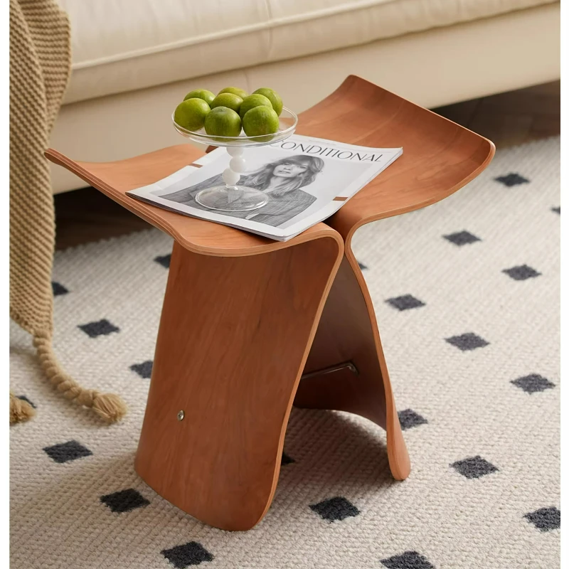 

Nordic butterfly stool living room creative low stool Internet celebrities ins style home dressing stool solid wood chair