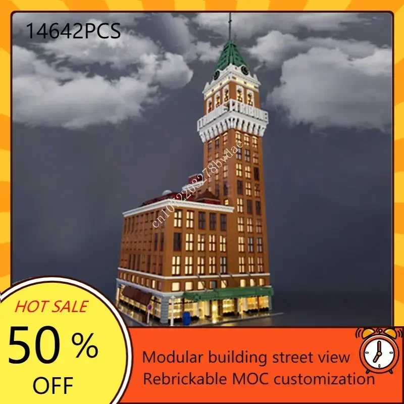 

Tower Skyscraper Modular MOC Creative street view Model Building Blocks Architecture DIY Education Assembly Model Toys Gifts