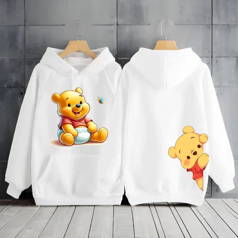 Sweat à capuche de dessin animé pour femme, Winnie l'ourson, PVD, vêtements décontractés, grande taille, Y2K