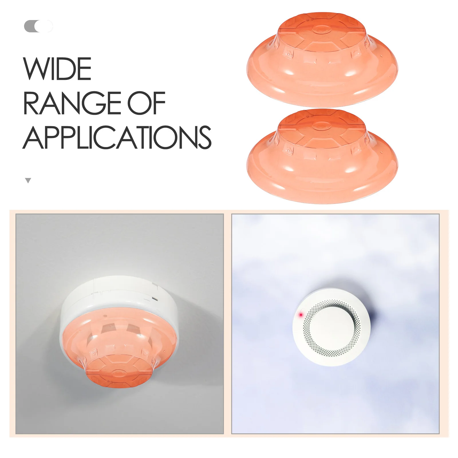 2Pcs Reusable Smoke Cover Part False Alarms Reduction Easy Installation Home Office Mall Protection Shield