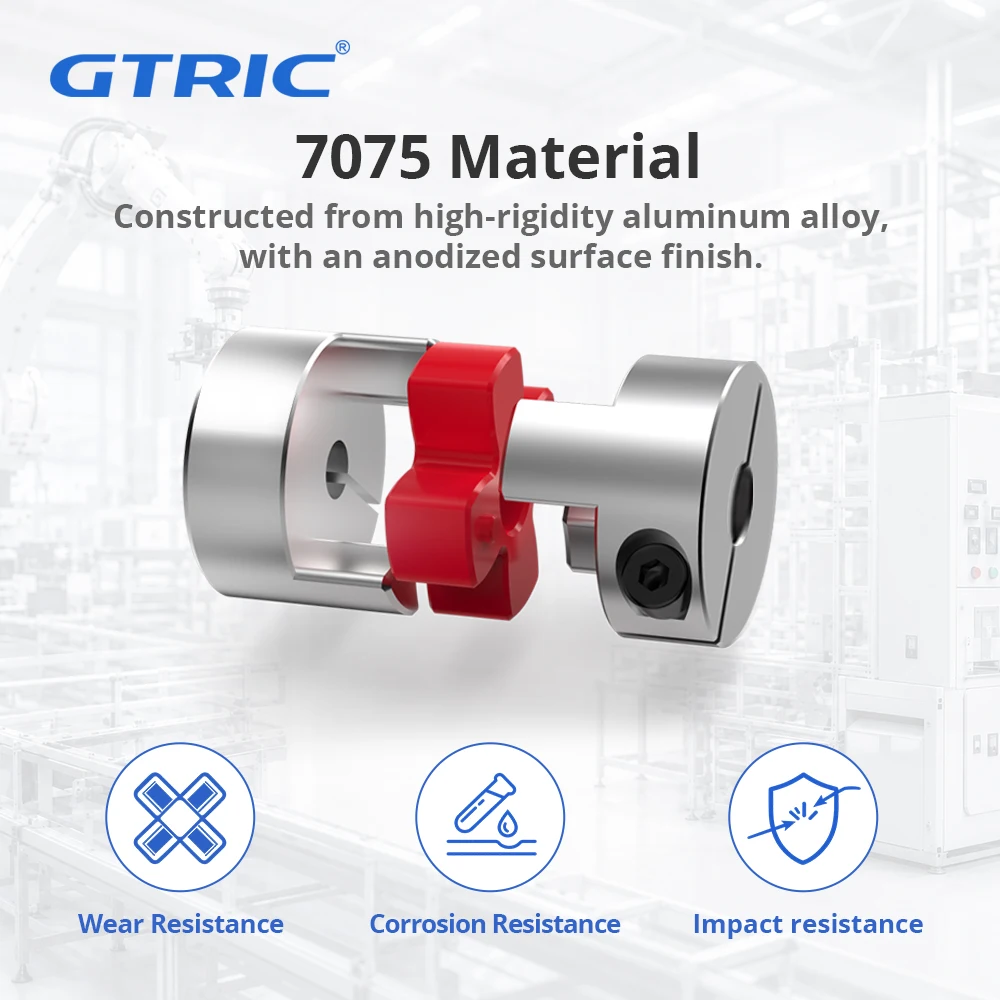 GTRIC Aluminium Plum Flexible Coupler 2 Jaws D30L40 Motor Aluminium Flexible Coupling Encoder Connector 6/7/8/9/10/11/12/14/16mm