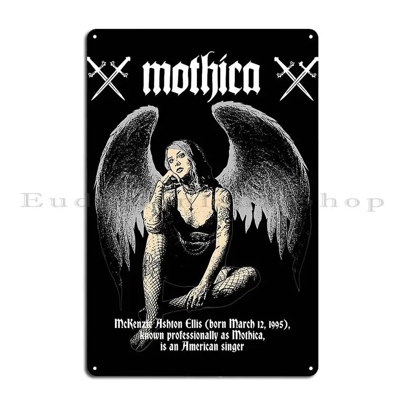 Biodate Mothica Nocturnal Printsachaos Metal Sign Designing Printing Design Garage Cave Tin Sign Poster