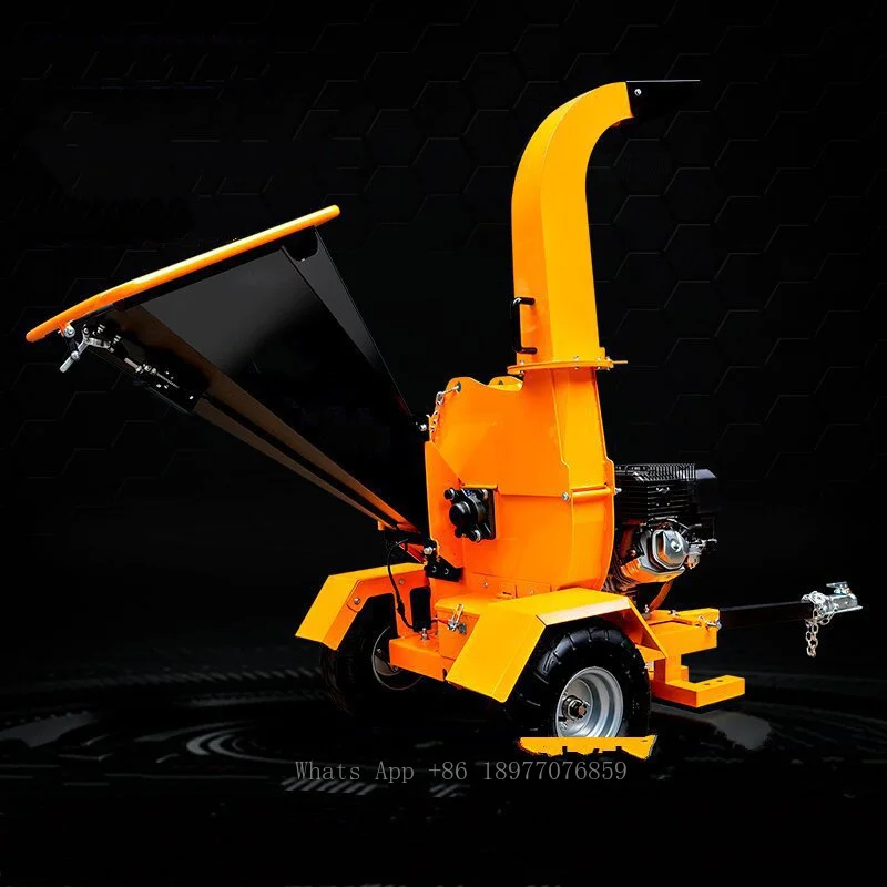 Large Scale Wood Crusher Garden Straw Wood Crushing Tree Branch Multipurpose Mobile Gasoline Engine Crusher Machine