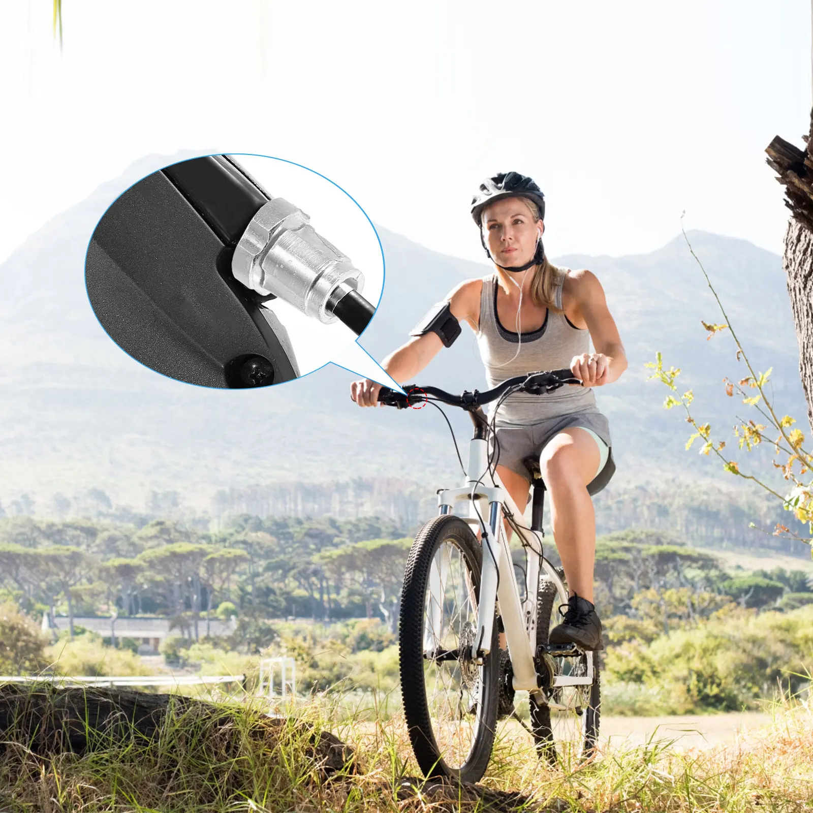 

4 Pcs M7 Silver Bike Brake Lever Screws for Mountain Road Bicycle Adjustable Handle Replacement Parts Stable Performance