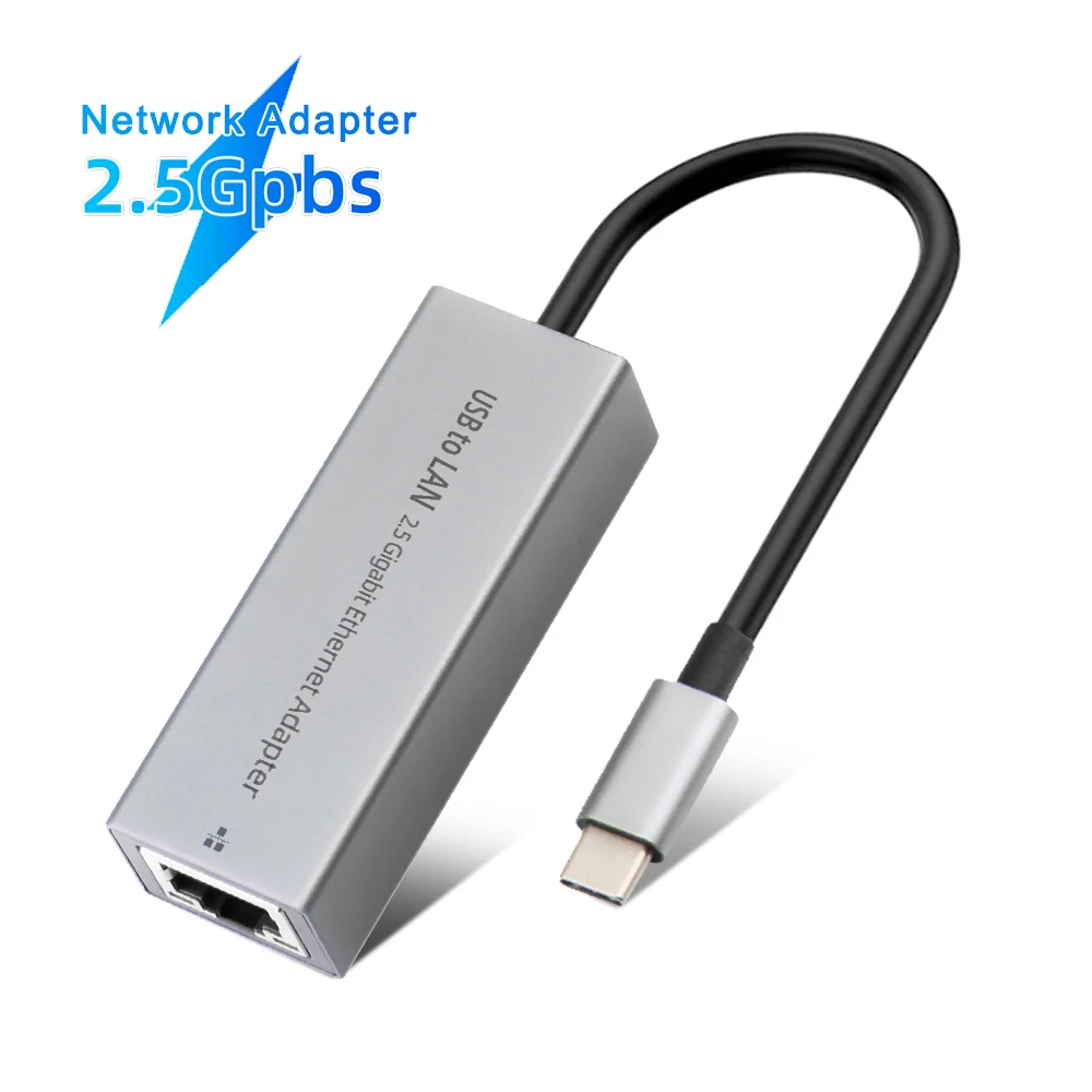 USB Ethernet Adapter Wired USB 3.0 2500Mbps Network Card 2.5G RJ45 Lan Adapter Gigabit Ethernet Connector For MacBook iPad Pro