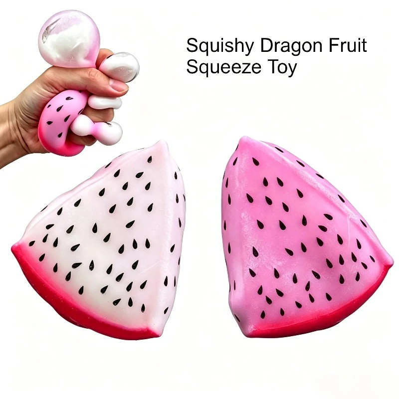 Simuliertes Farbwechselndes Drachenfrucht-Squishy-Spielzeug, Frucht-Hand-Anti-Stress-Quetschball, Dekompressionsspielzeug für sensorische Autismus-Therapie – Detail 2