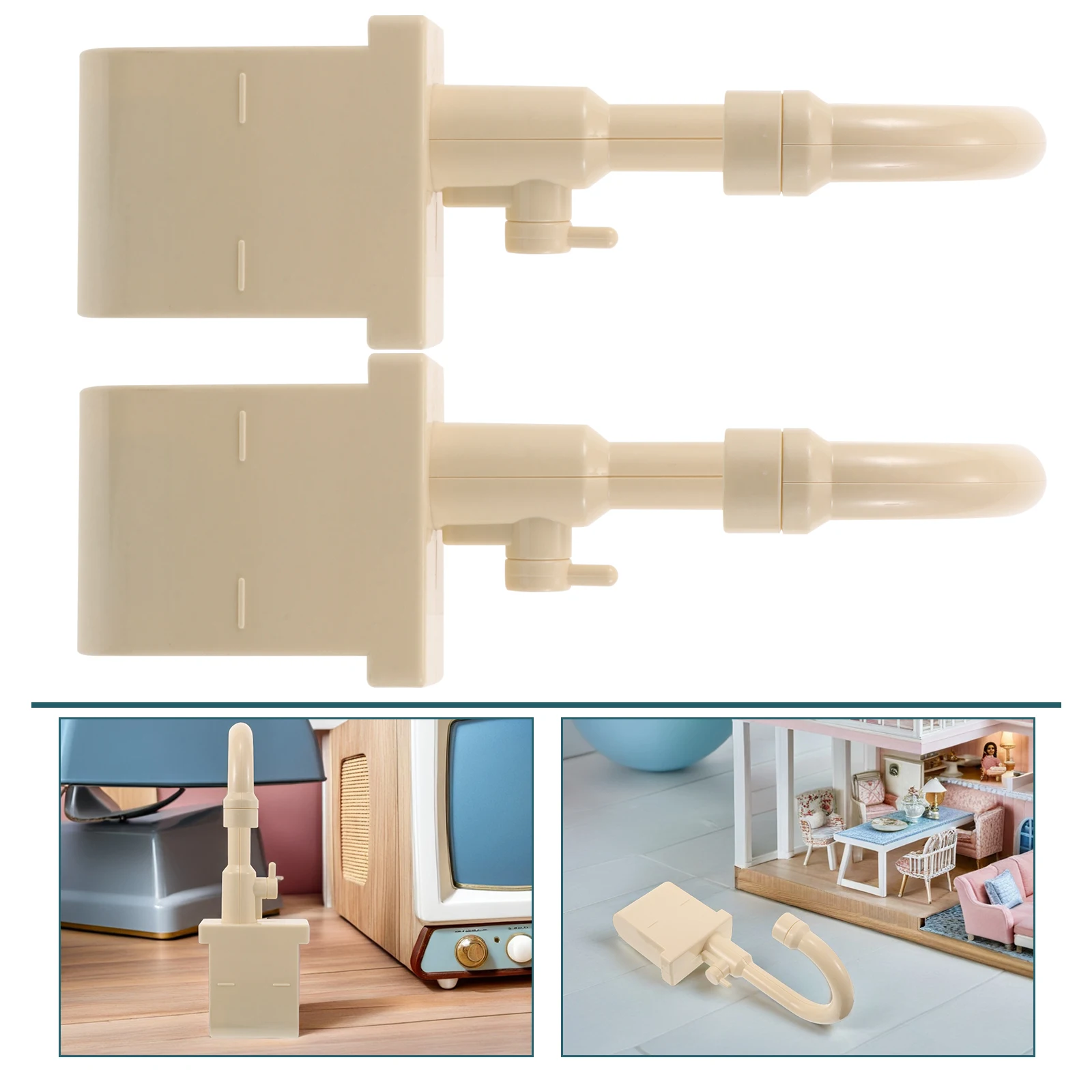 

2 Pcs Children's Kitchen Toys Kids Working Faucet Role Play Sink Toddler Plastic for Dishwasher Replacement
