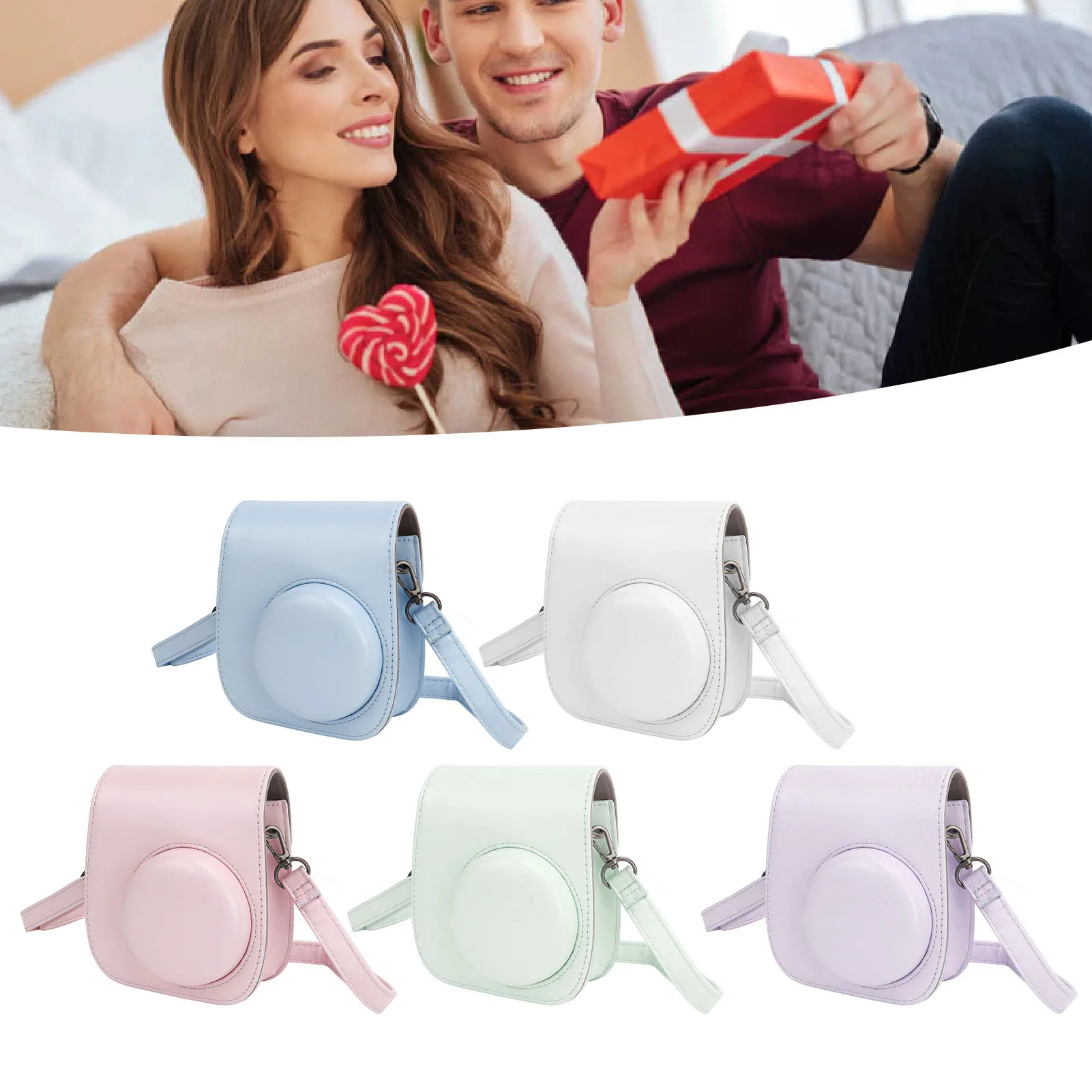 حقيبة كاميرا فورية صغيرة محمل تحميل عالي مخزن 65 صورة حافظة كاميرا فورية مضادة للخدش مع مرشحات ألوان لجهاز Mini 12 #5