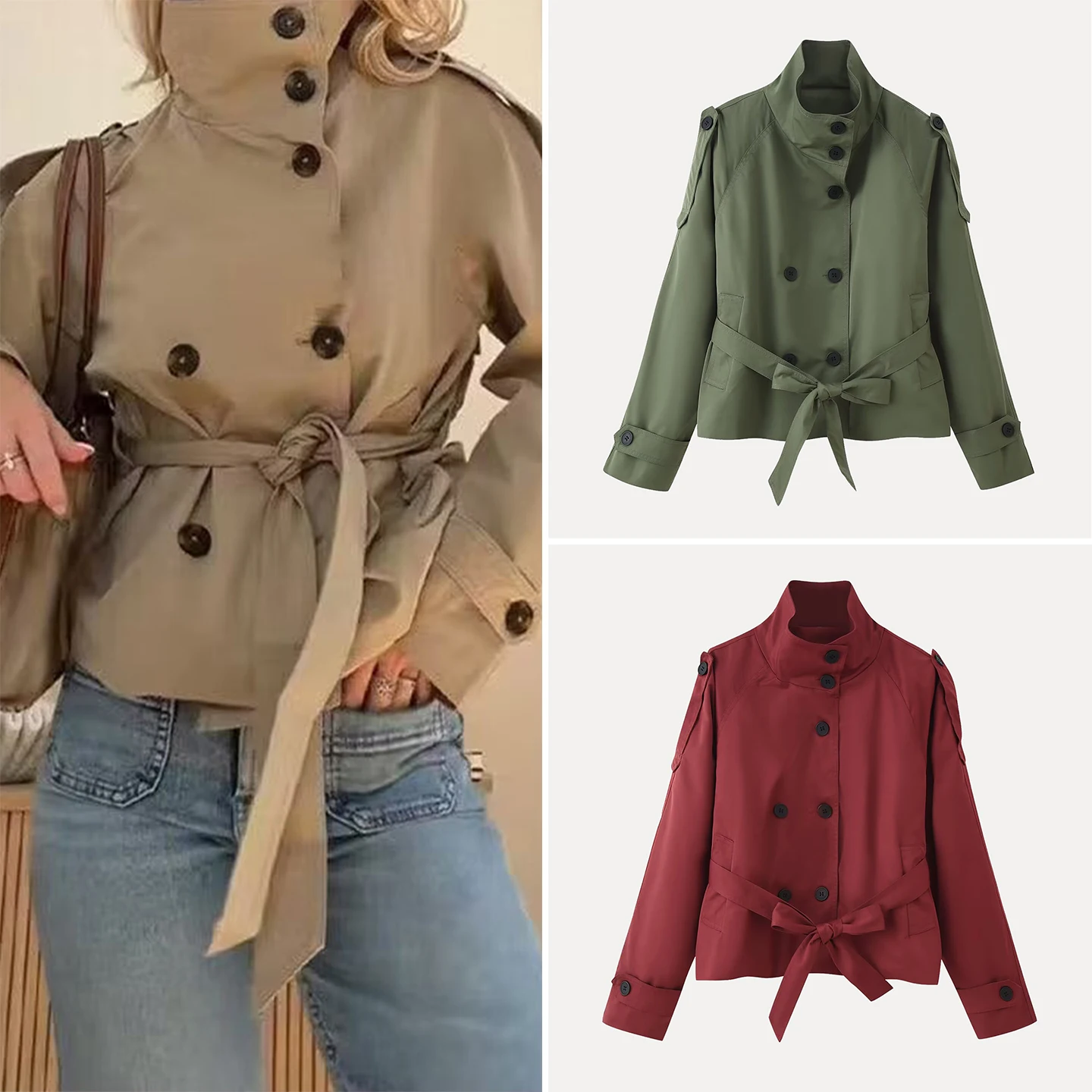 

Faionable Ele ort Length Long Sve двубортное женское осенне-зимнее пальто с поясом, милая ветровка для поездок на работу