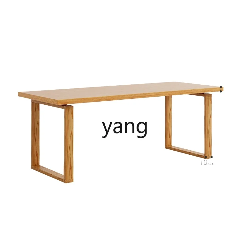 

LH long desk reading study study study all solid wood computer desk workbench