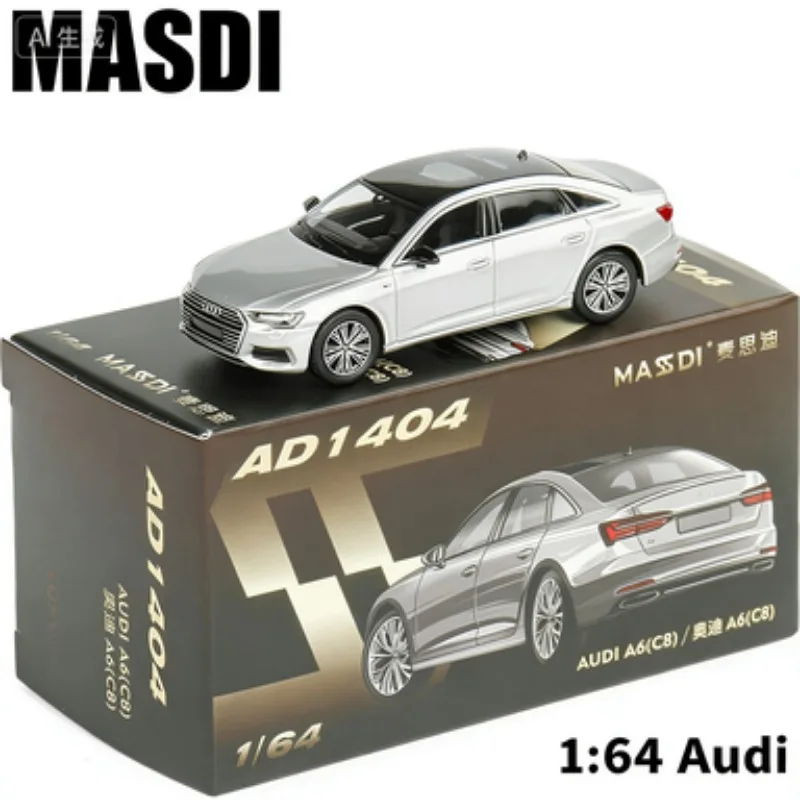 

MASDI 1:64 Audi, модель автомобиля из литого под давлением сплава, подарок для мальчиков, высококачественная статическая коллекционная модель для взрослых, праздничный подарок.