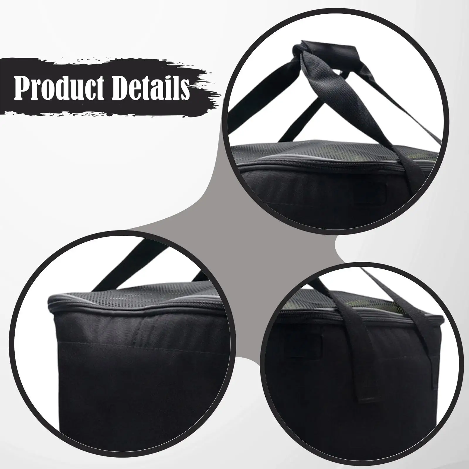 

Pickleball Bag Waterproof with Zipper Multifunctional Carrier Premium Gift Outdoor Women Men Holds 120 Balls Storage Bag Handbag
