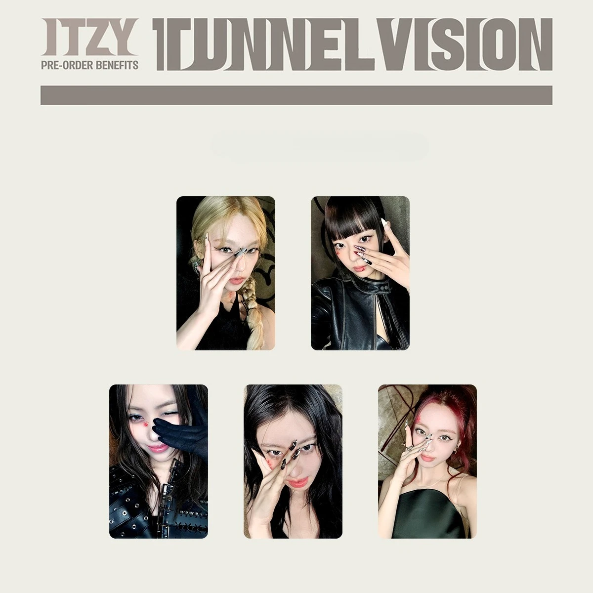 5 قطعة/المجموعة Kpop ITZY TUNNEL VISION Photocard RYUJIN YEJI YUNA مزدوجة الجانبين الطباعة بطاقة لومو CHAERYEONG LIA المشجعين جمع هدية #1