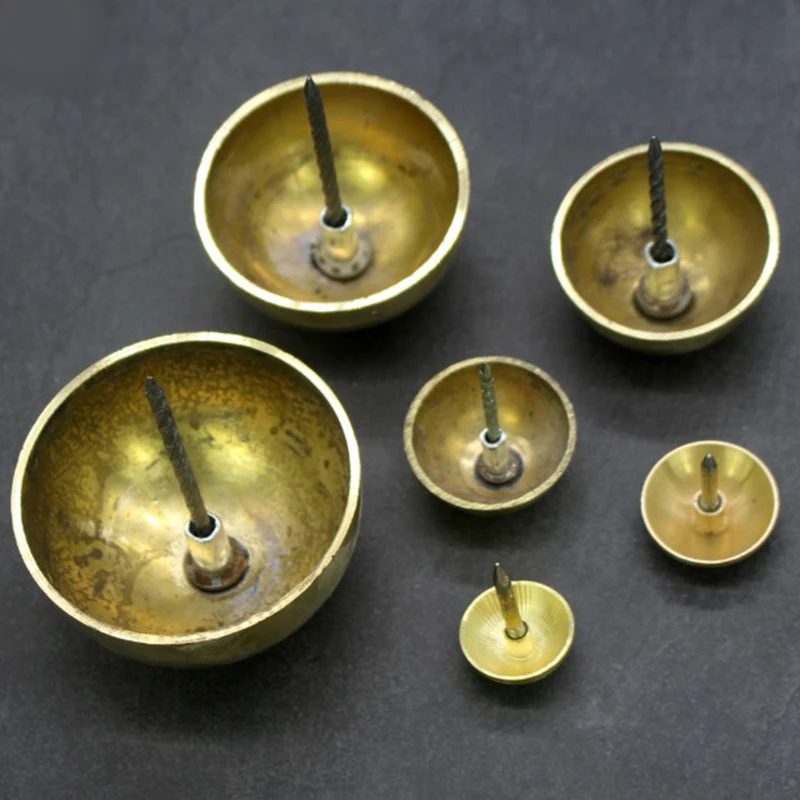 Vintage Brass Nails Upholstery Tacks Antique Rustic Clavos Decorative Door Studs for Wood Box Farm Barn Door Furniture