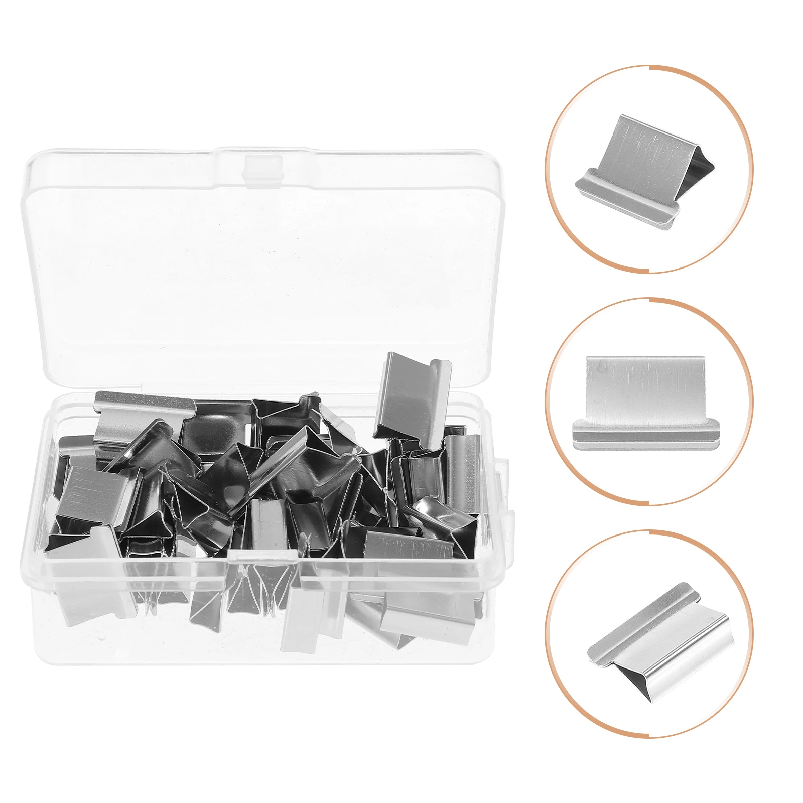 200pcs Wear Resistant Binder Clips Office Supplies Clam Paperclips Refills Daily Stapler Iron Accessories Multi Function School