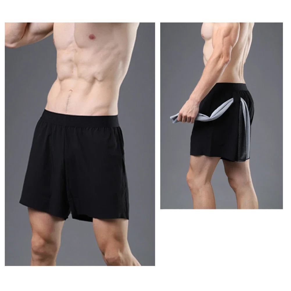 Sport Events Daily Activities Dark Blue Breathable Running Shorts Mens Basketball Running Shorts Suitable For Spring
