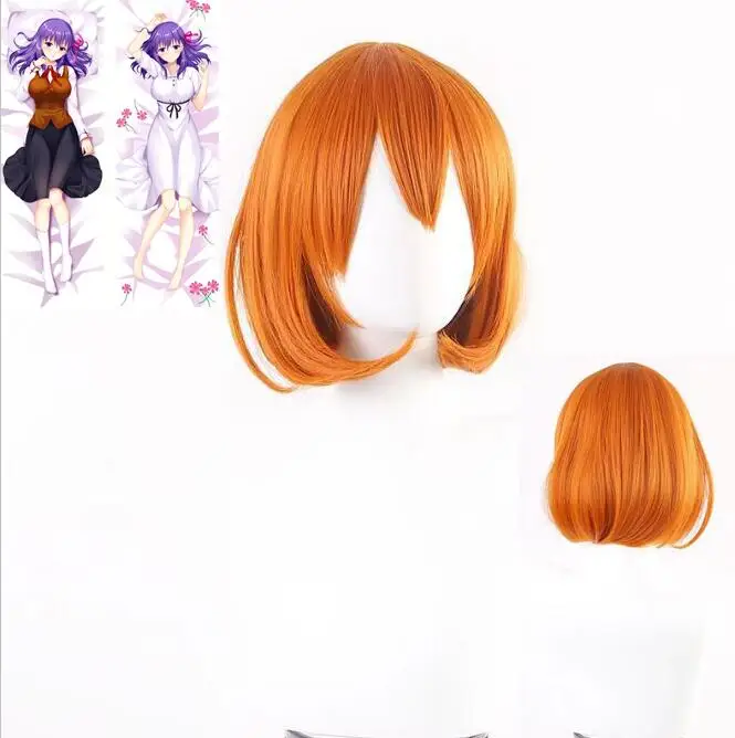 

Mid-length Wigs Quintile Flower Bridal/bride Nakano Yotsuha Cos Wig Orange Bob Anime Fake Dakimakura Pillow Case Pillow Cover