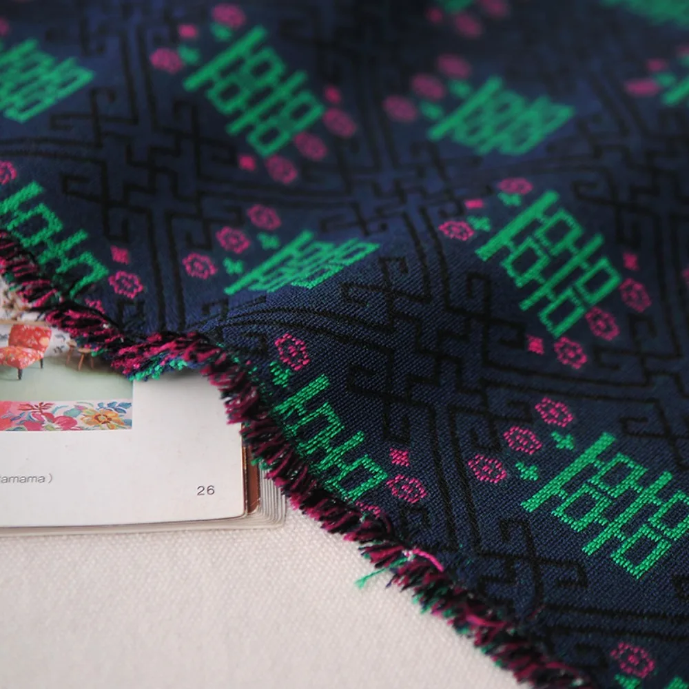 

Жаккардовая ткань в китайском стиле Happy Letter, изготовление одежды из хлопка Telas Para Costura, дизайнерский материал для шитья своими руками Tissus