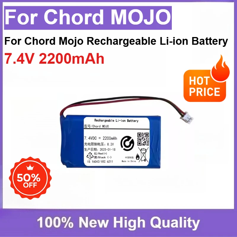 New Replaceable Battery for Chord MOJO / POLY 2200mAh/2050mAh High Capacity Rechargeable Li-ion Battery