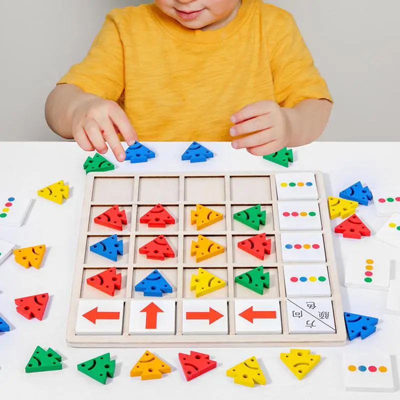 Training Speelgoed Richting Kleur Cognitieve Houten Bordspel Denkvermogen Logic Training Puzzel Vroege Onderwijs Speelgoed Voor Kinderen