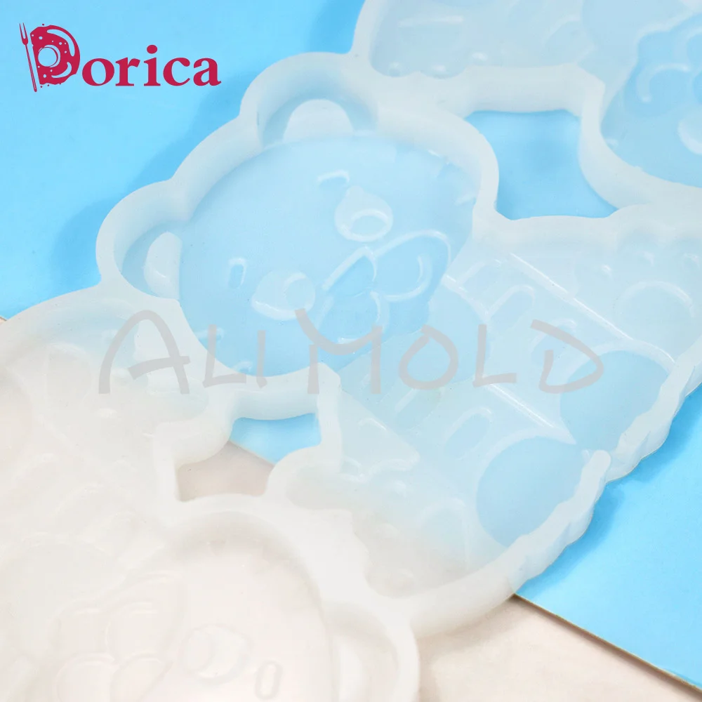 Dorica Cute Tiger Shape Lollipop Epoxy Mold Handmade Chocolate Cake Silicone Mould Kitchen Cake Decorating Tools Bakeware