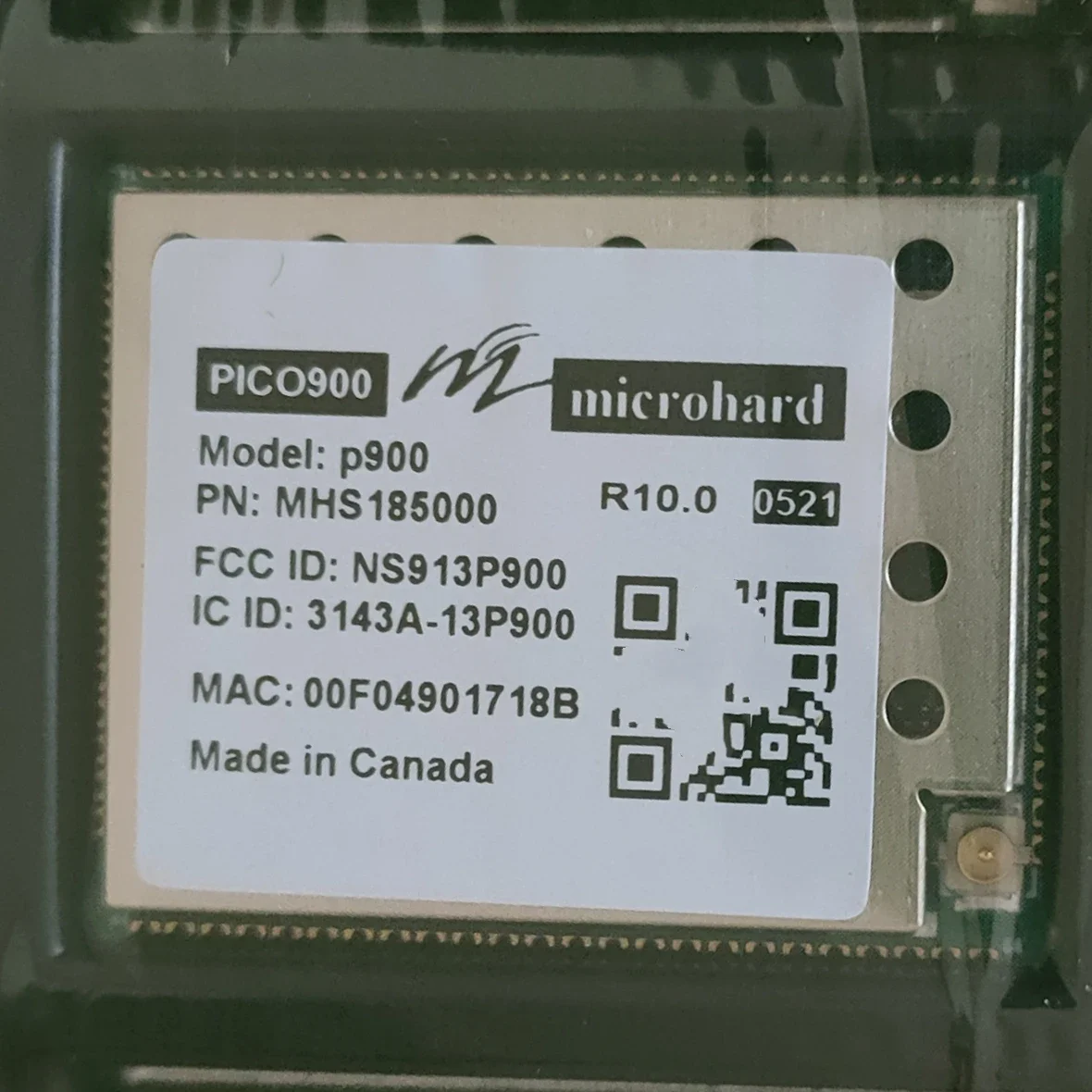 1W Wireless/Drone Data Transmission Radio Module Microhard P900 MHS185000