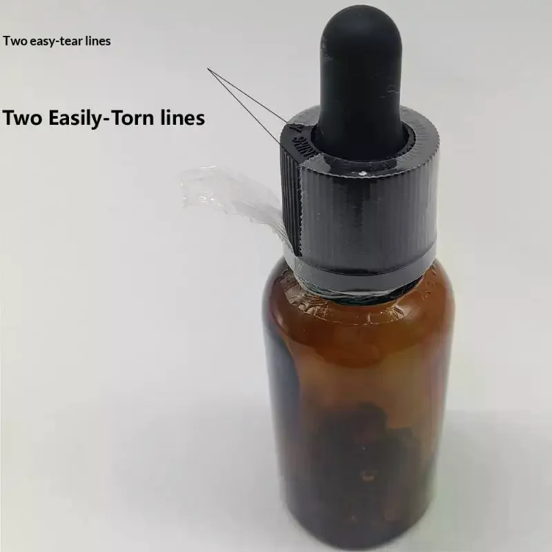 100Pcs Heat Shrink Wrap Film Suitable For 15ml Glass Liquid Dropper Bottles Seal