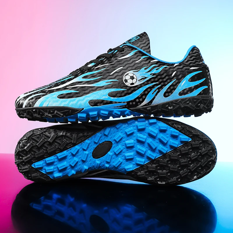 Kids Professional Football Boots Men Soccer Shoes Low-top Ankle Support Sports Youth Match Training Football Non-slip Durable