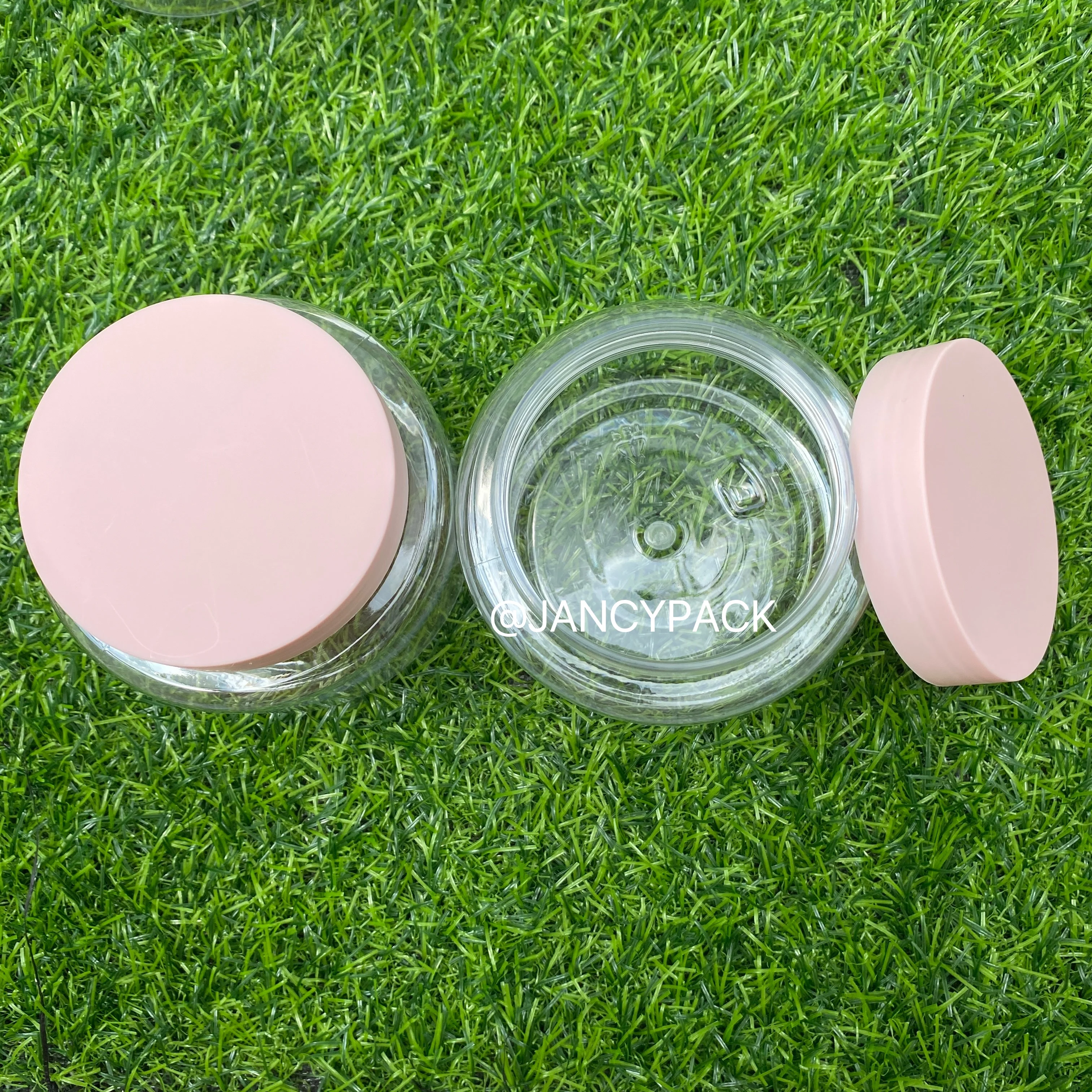 250g big Plastic Refillable Bottles Travel Face Cream Jar Grern green Pink White Lotion Cosmetic Container Empty Makeup Pot